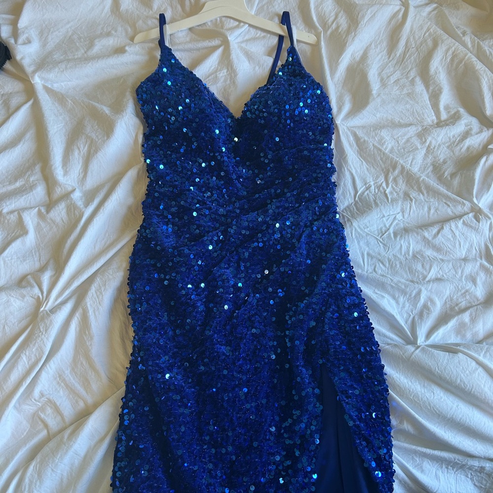 Stunning Blue Sequin Gown